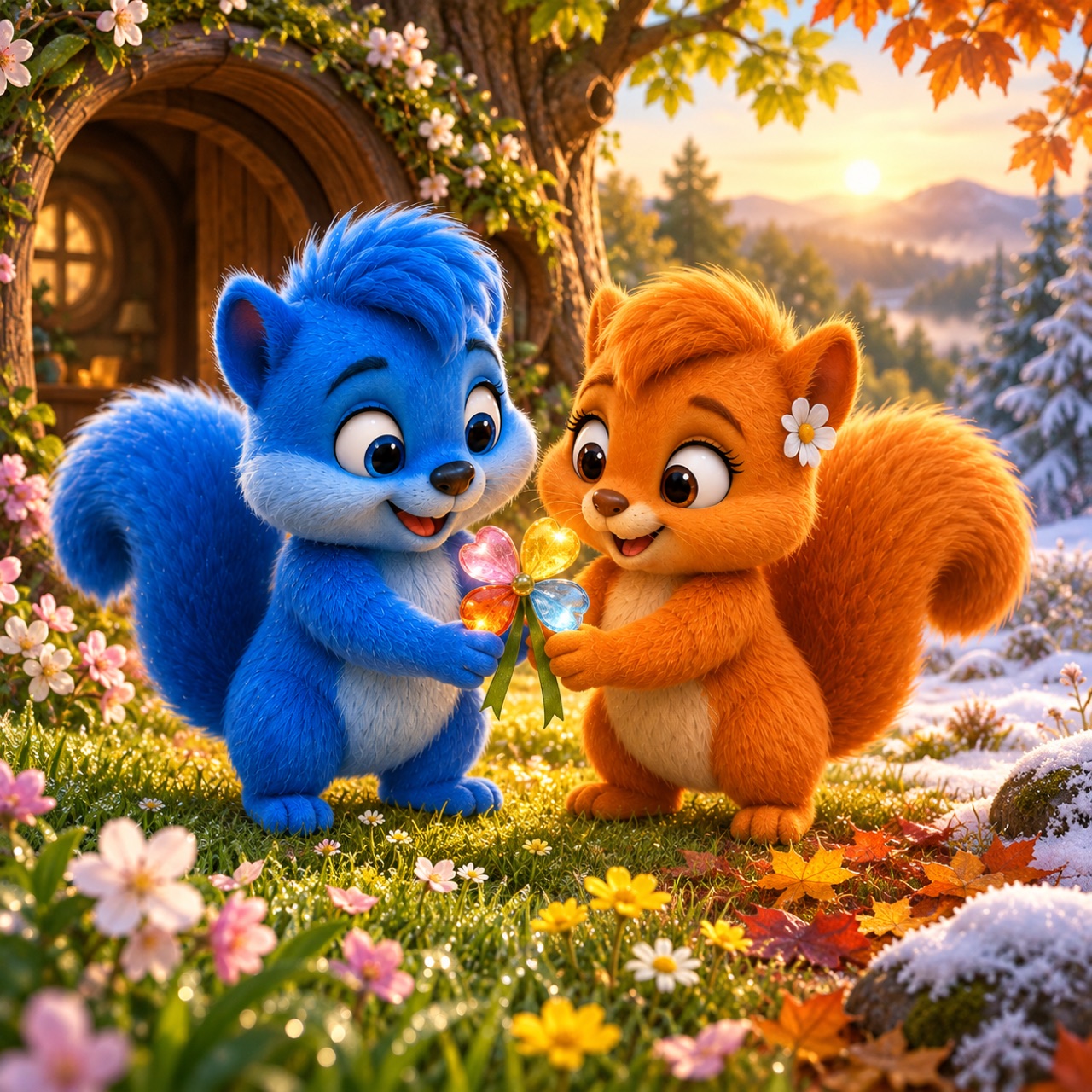 Ein unmöglicher Morgen und eine gläserne Blüte laden Puschel und Flauschi auf einen neuen gemeinsamen Weg ein.